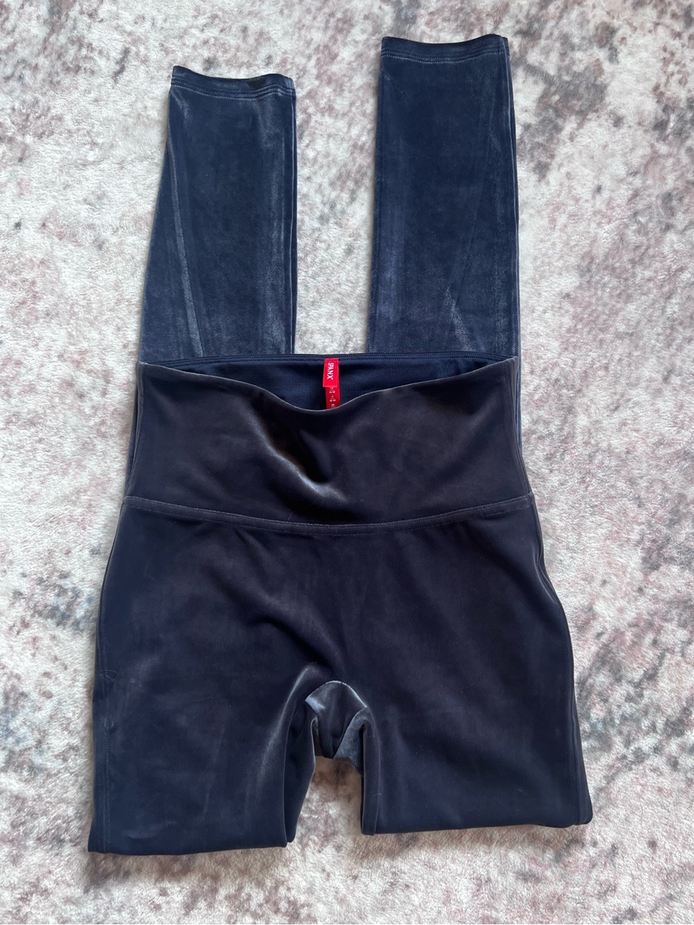 SPANX Dusty Blue Velvet Leggings